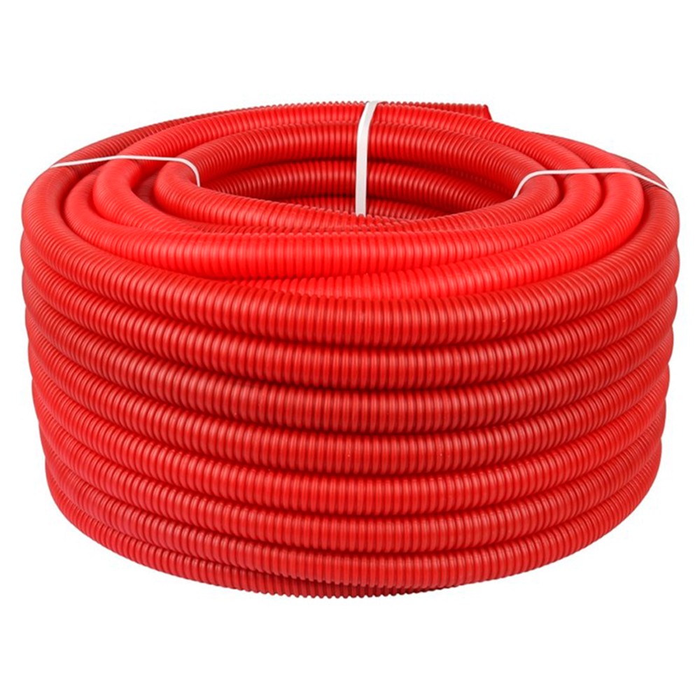 Труба VARMEGA гофрированная ПНД 23 мм для труб 16 мм, (50), красная, VM58111