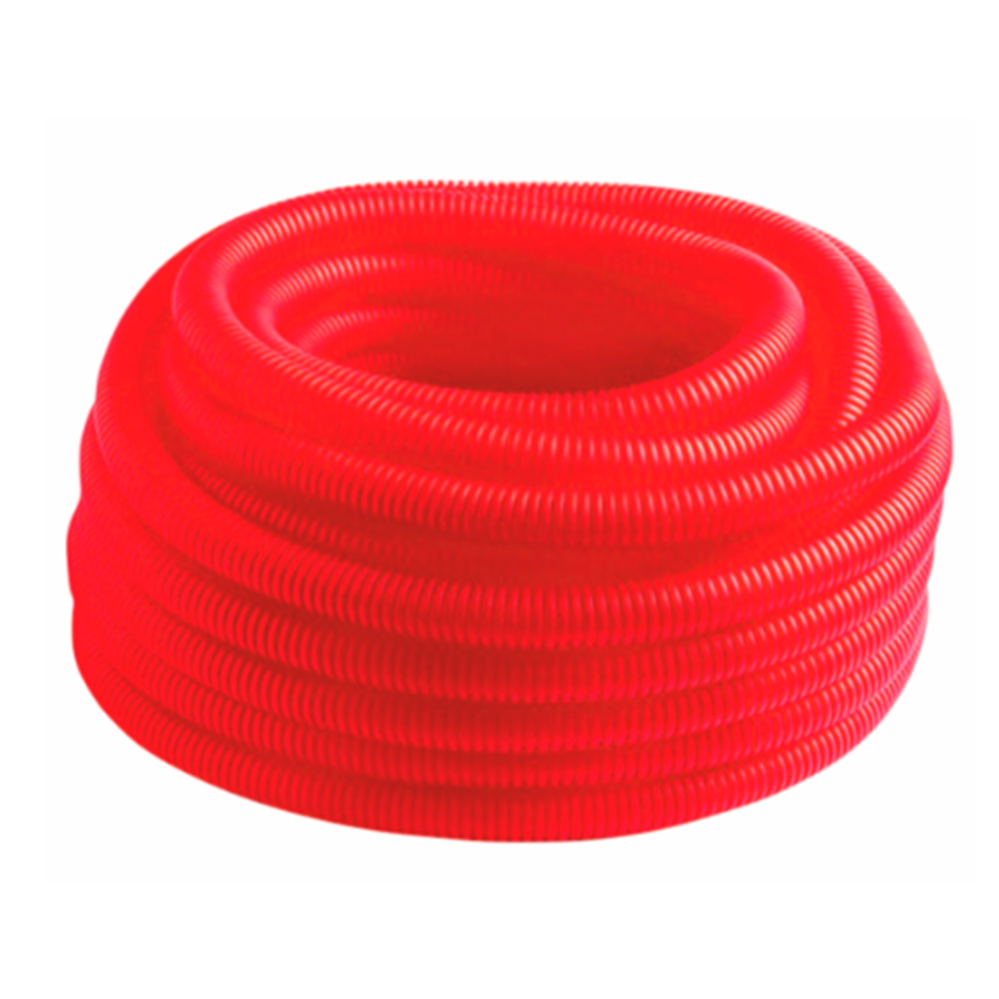 Труба гофрированная MVI Ду25 (внутр.21мм), красная (бухта 50м)