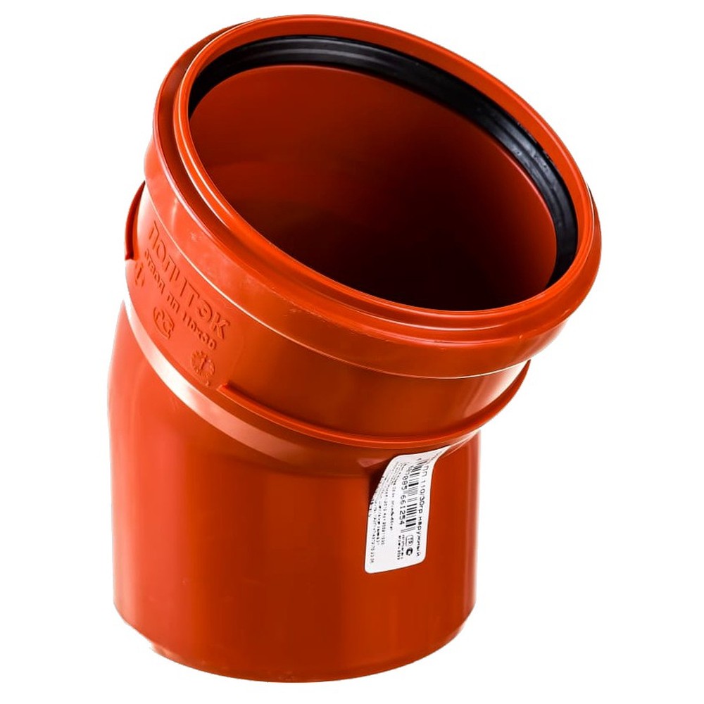 Отвод Политэк Пайп для наруж. канал. 110*30гр., (70)